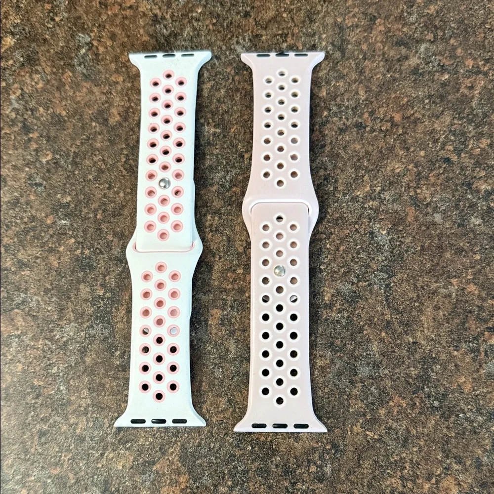 Pink and White Apple Watch Bands